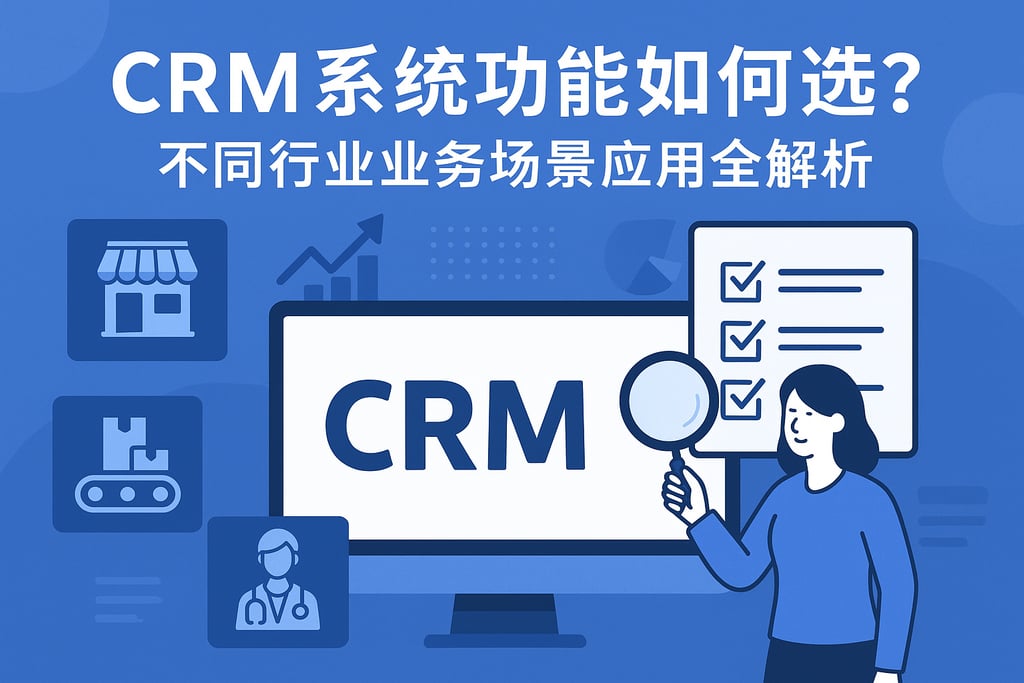 CRM系统功能如何选？不同行业业务场景应用全解析