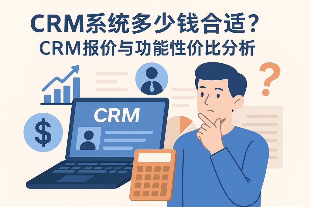 CRM系统多少钱合适？CRM报价与功能性价比分析