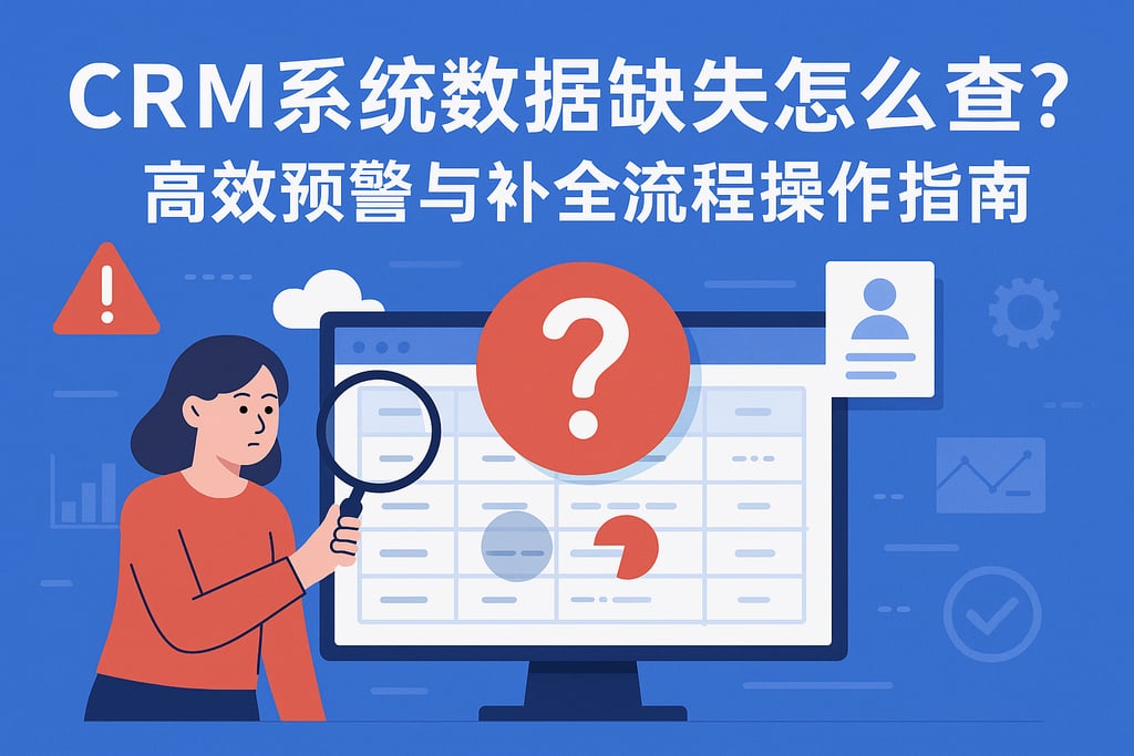 CRM系统数据缺失怎么查？高效预警与补全流程操作指南