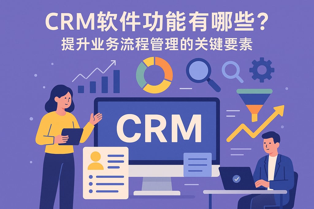 CRM软件功能有哪些？提升业务流程管理的关键要素