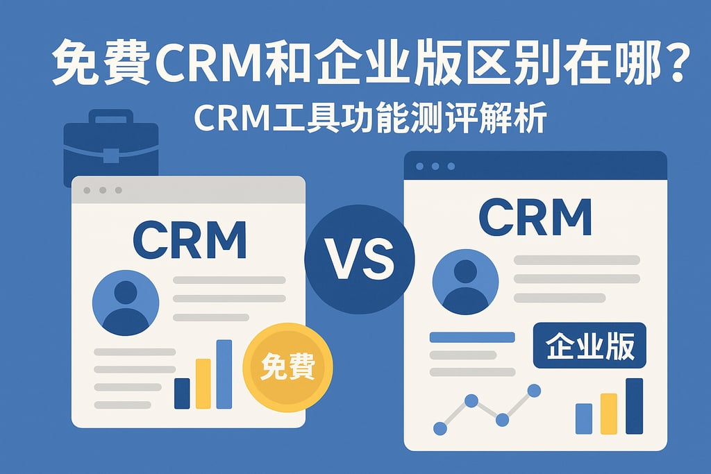 免费CRM和企业版区别在哪？CRM工具功能测评解析