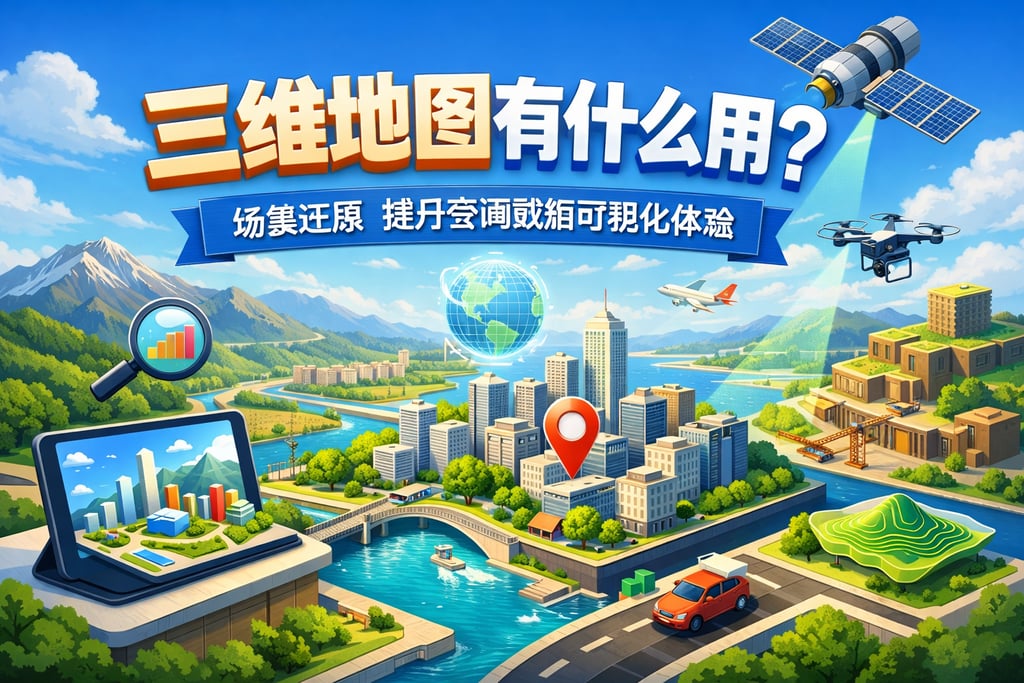 三维地图有什么用？场景还原提升空间数据可视化体验