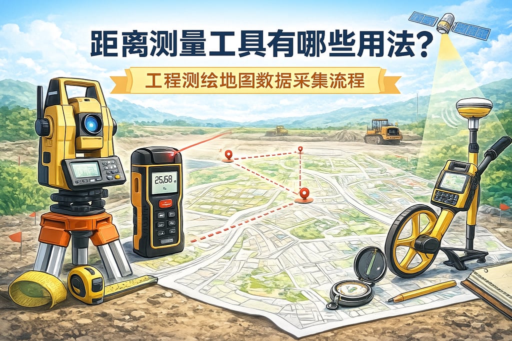 距离测量工具有哪些用法？工程测绘地图数据采集流程
