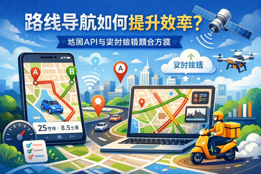 路线导航如何提升效率？地图API与实时数据融合方案