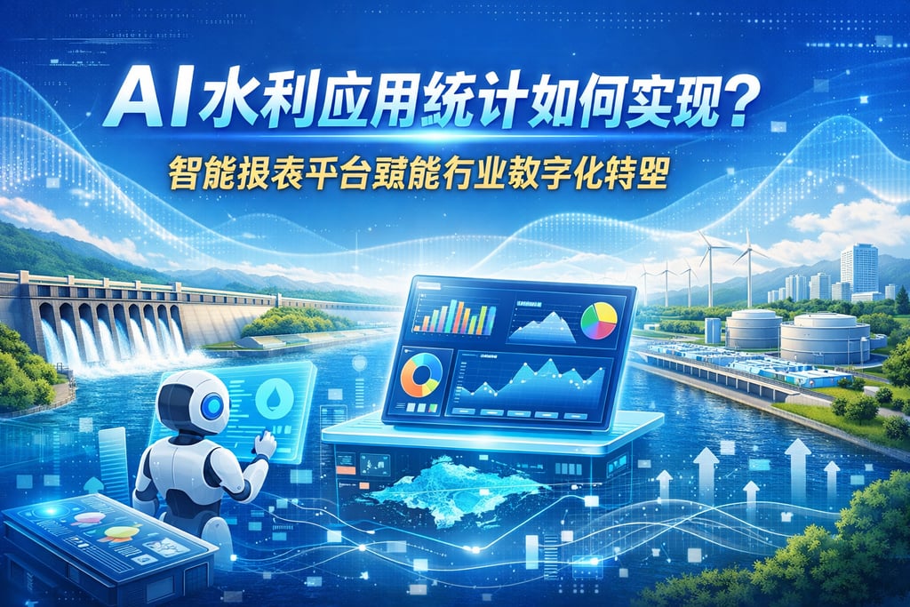 AI水利应用统计如何实现？智能报表平台赋能行业数字化转型