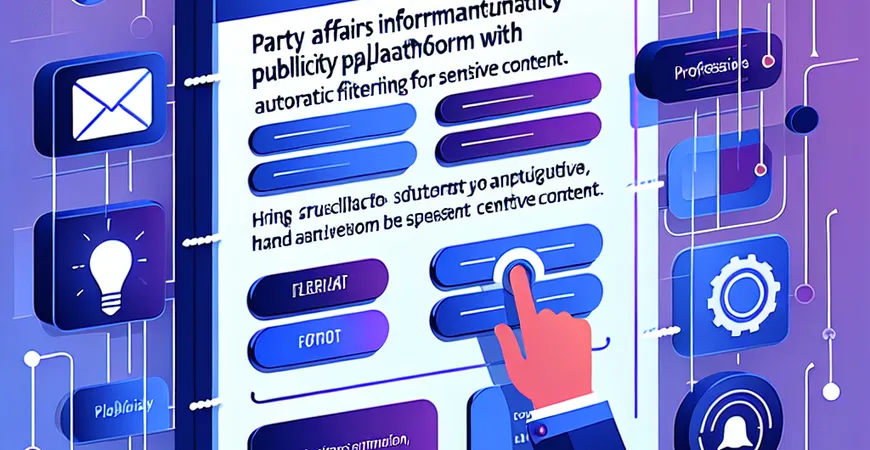 党务信息公示平台要求：敏感内容自动过滤功能