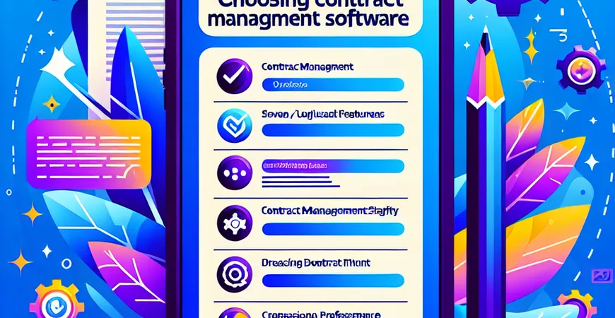 合同管理软件选型指南：七个必须核对的功能清单