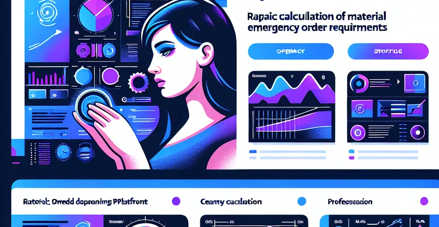物料需求规划平台操作指南：紧急订单的需求快速计算