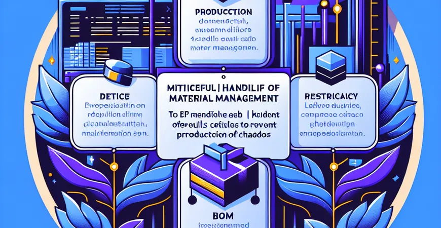 BOM不准导致生产混乱？ERP物料管理必须抓的4个细节！