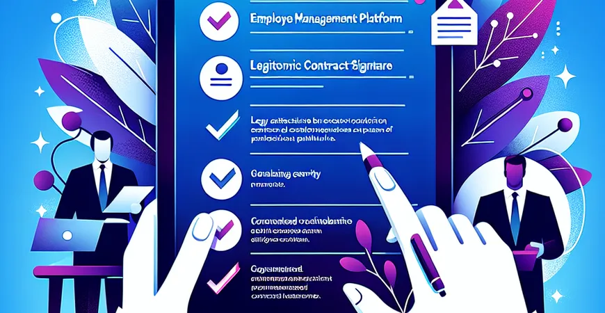 员工管理平台选型：合同电子签功能的法律效力与操作便捷性测评