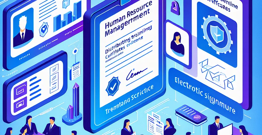人力资源管理平台培训证书怎么发放？电子签章使用技巧