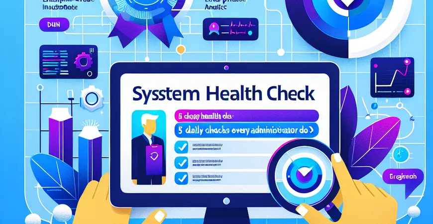 系统健康检查表：管理员每日必做的5项检查