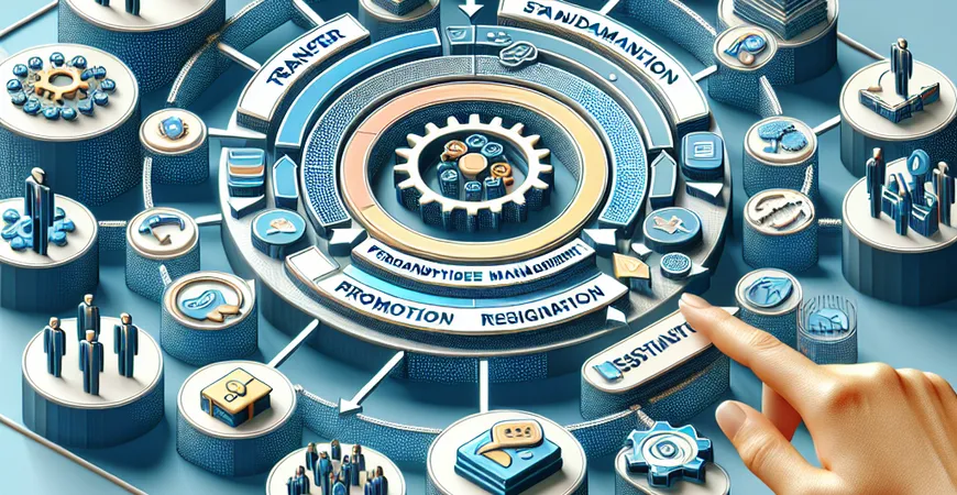 人事异动管理模块：调动、晋升、离职的标准化流程