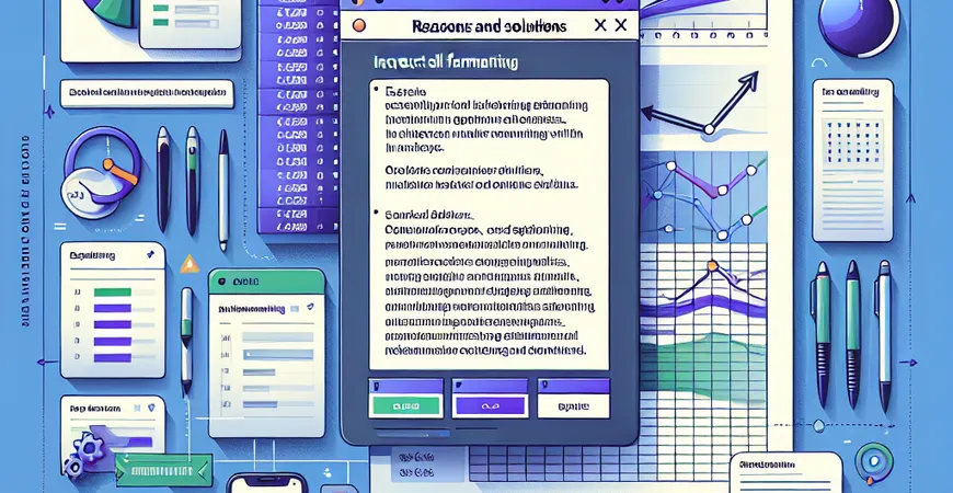 Excel中单元格格式设置错误的原因及解决方法