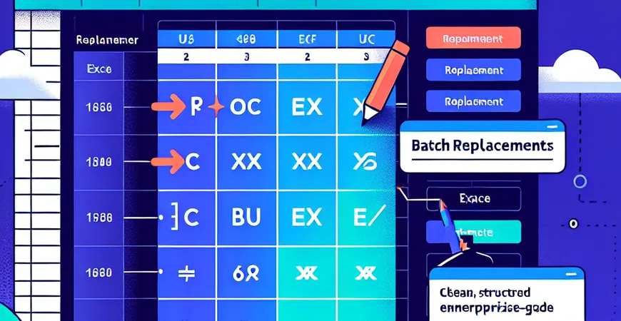Excel中如何批量替换特定字符或文本
