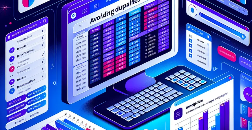 Excel中如何避免数据透视表中的重复项