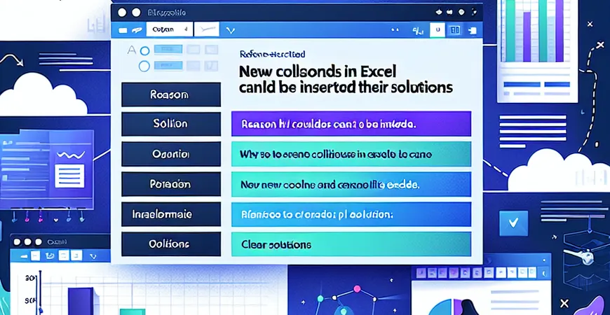 Excel中无法插入新列的原因及解决方法