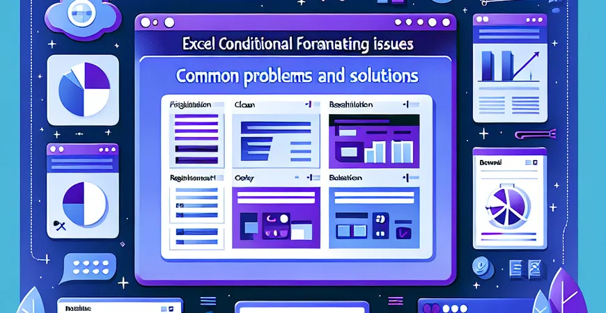 Excel条件格式不工作？常见问题和解决方法