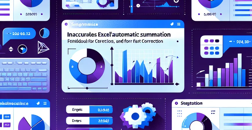 Excel自动求和功能不准确？快速校正方法