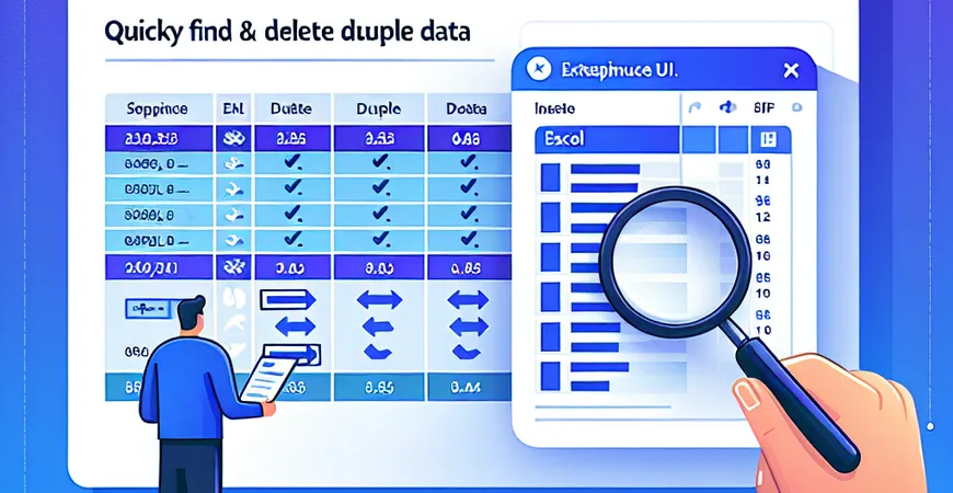 如何在Excel中快速查找重复数据并删除？