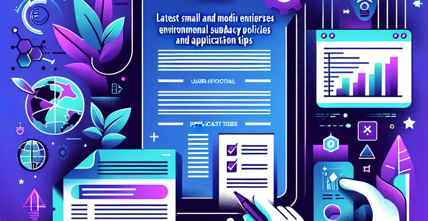 最新中小企业环保补贴政策及申请诀窍