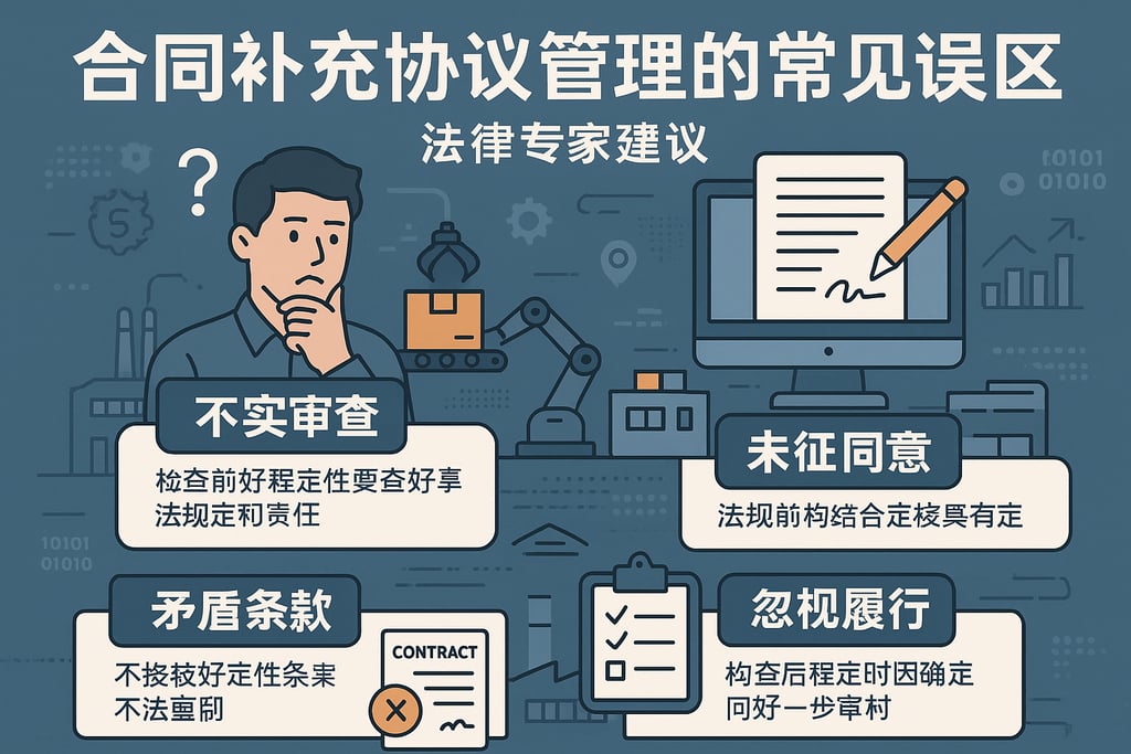 合同补充协议管理的常见误区，法律专家建议