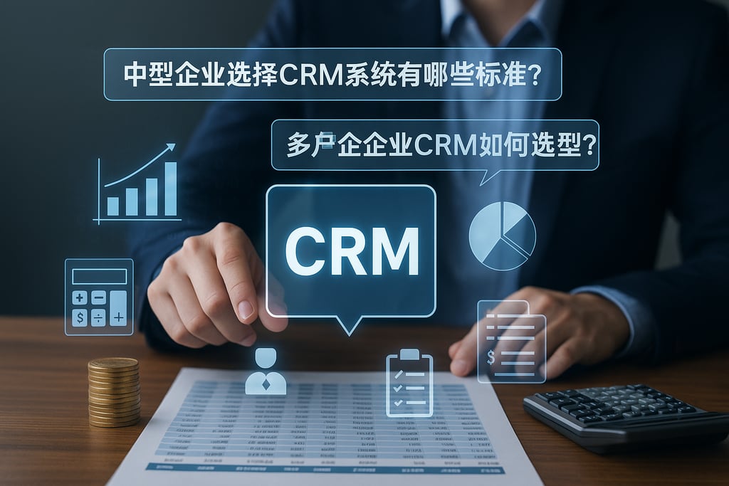 中型企业选择CRM系统有哪些标准？多客户企业CRM如何选型？