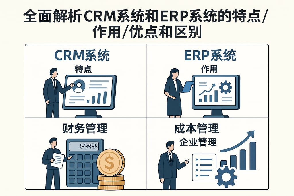 全面解析｜CRM系统和ERP系统的特点/作用/优点和区别