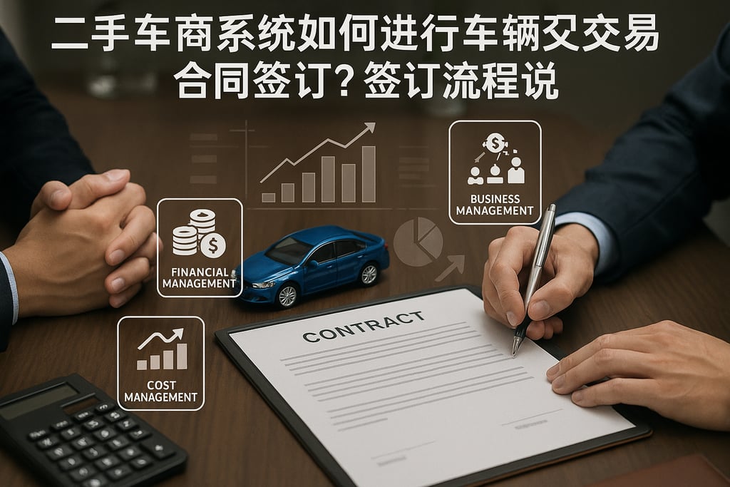 二手车商系统如何进行车辆交易合同签订？签订流程说明