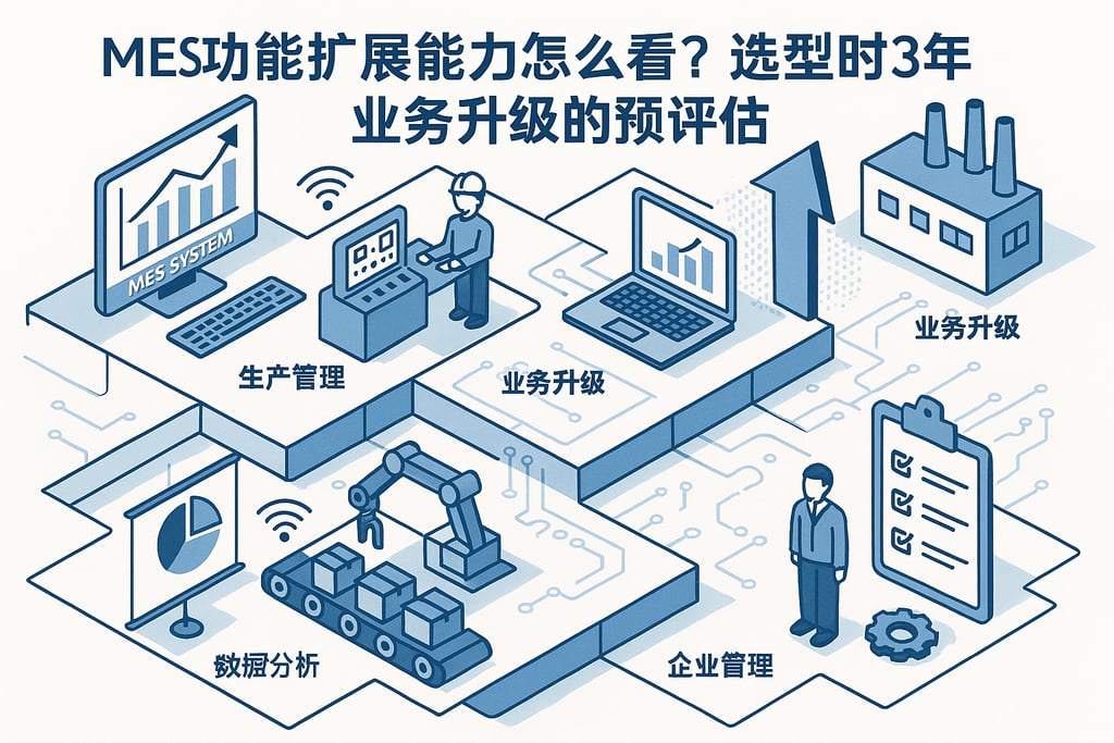 MES功能扩展能力怎么看？选型时3年业务升级的预评估