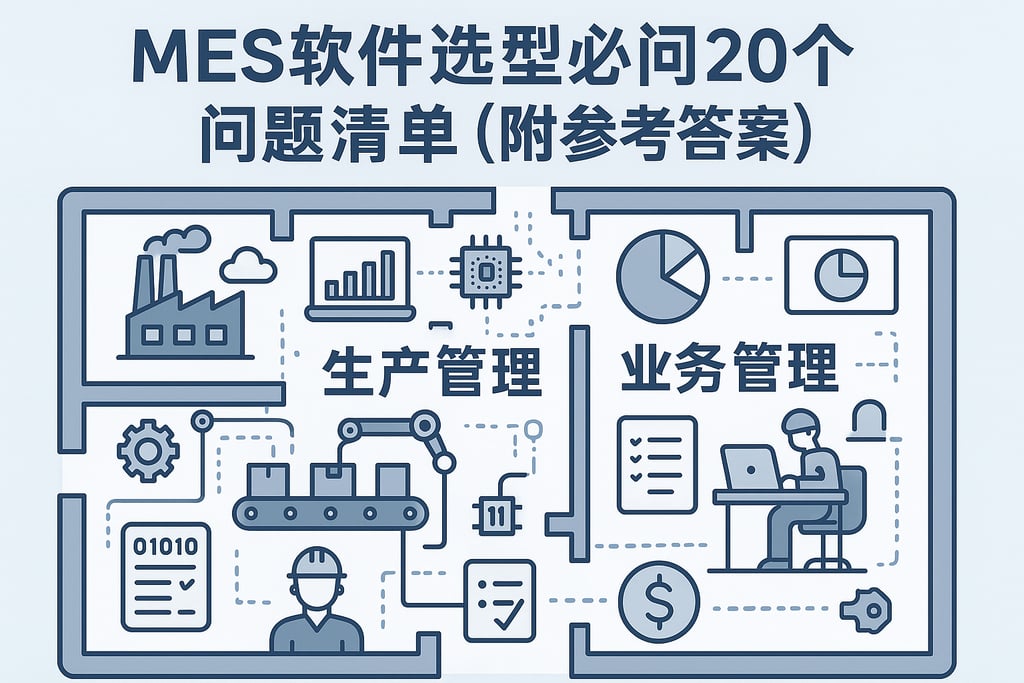 MES软件选型必问的20个问题清单（附参考答案）