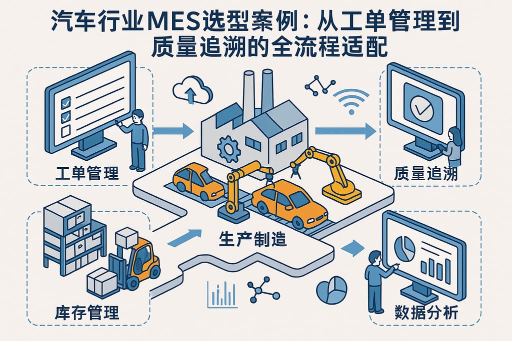 汽车行业MES选型案例：从工单管理到质量追溯的全流程适配