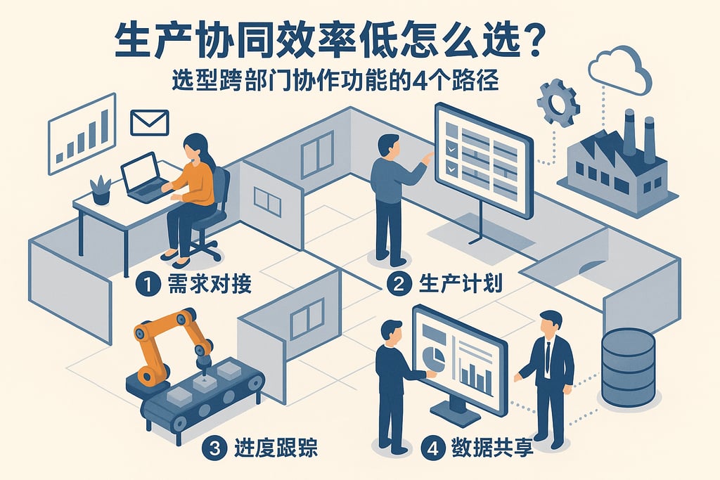 生产协同效率低怎么选？选型跨部门协作功能的4个路径
