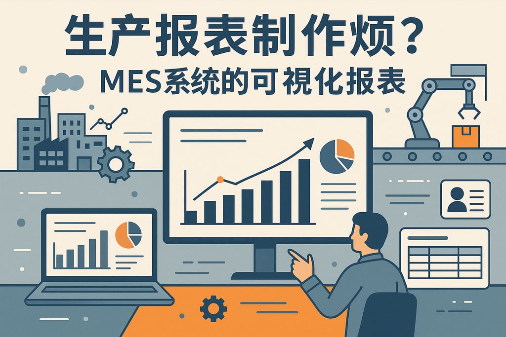 生产报表制作烦？MES系统的可视化报表