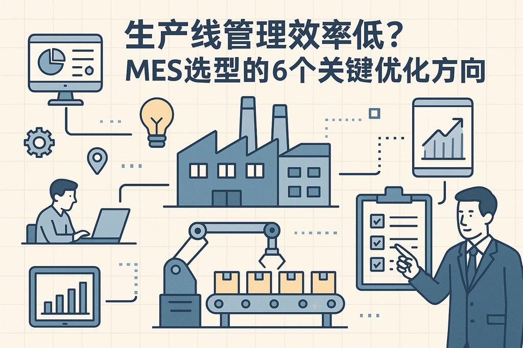 生产线管理效率低？MES选型的6个关键优化方向