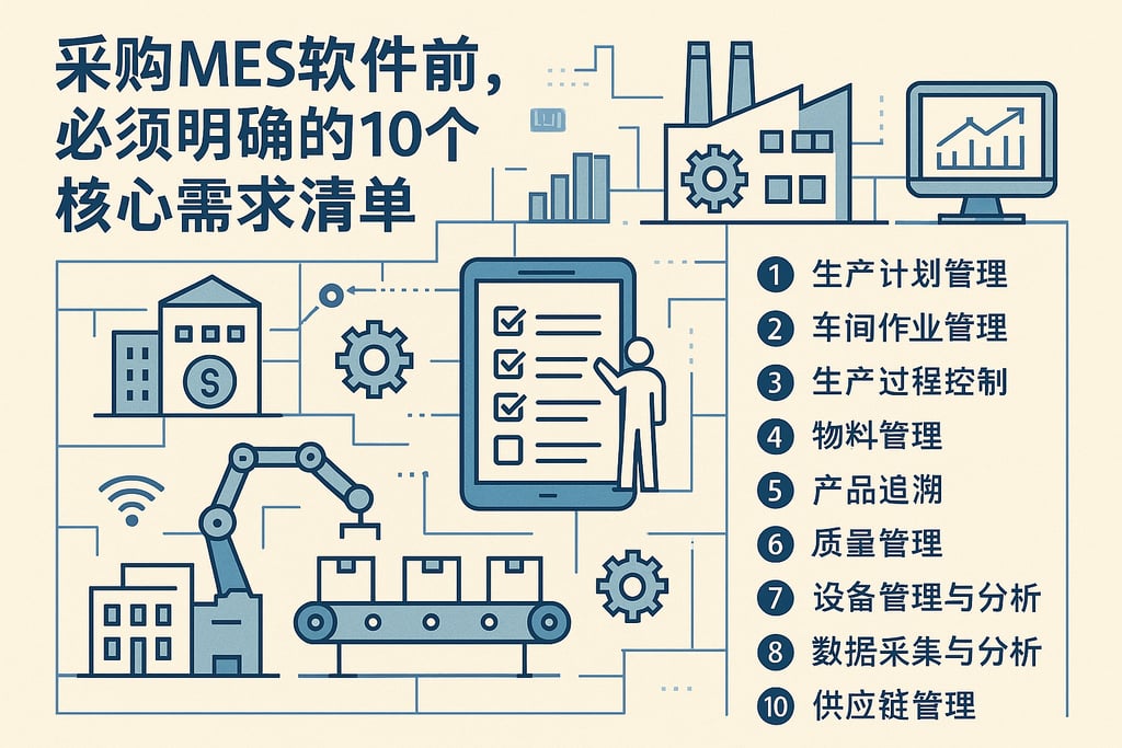 采购MES软件前，必须明确的10个核心需求清单