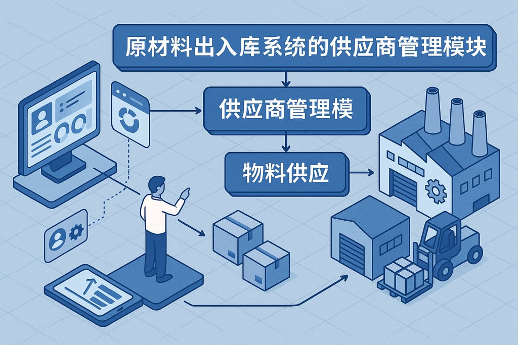 原材料出入库系统的供应商管理模块确保物料供应