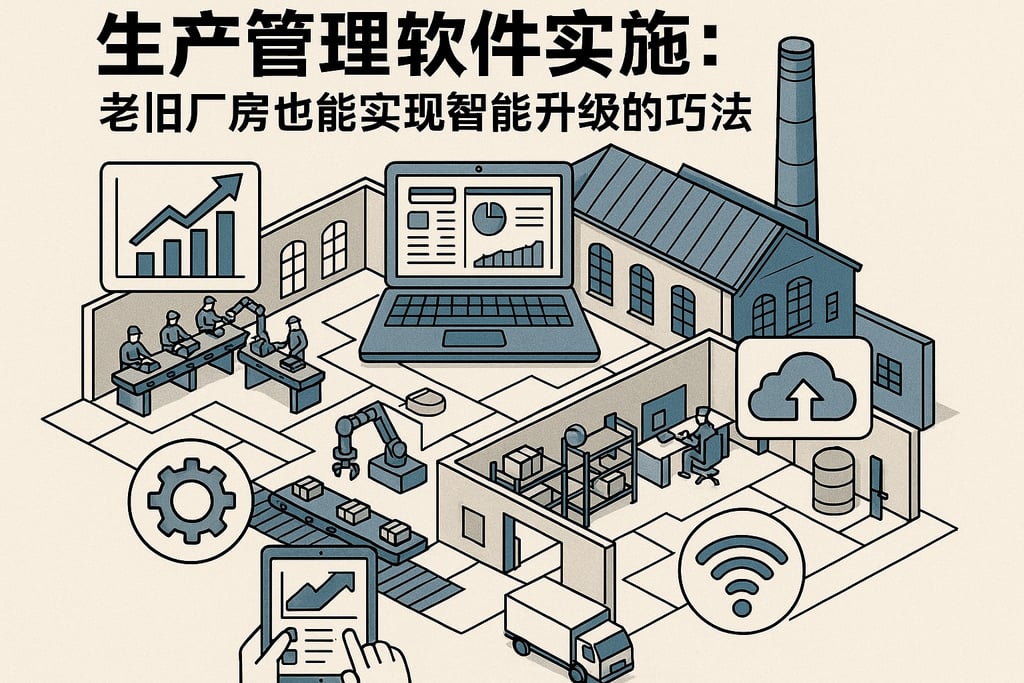 生产管理软件实施：老旧厂房也能实现智能升级的巧办法