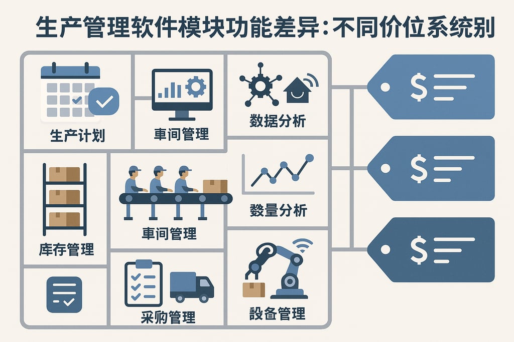 生产管理软件模块功能差异：不同价位系统对比