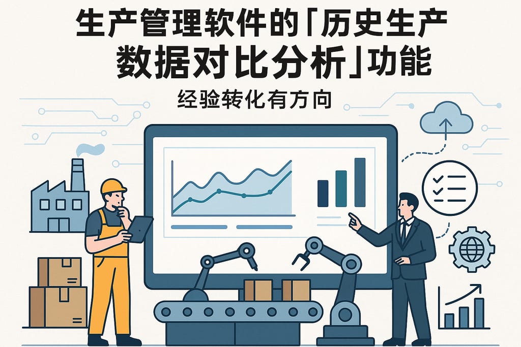 生产管理软件的「历史生产数据对比分析」功能，经验转化有方向