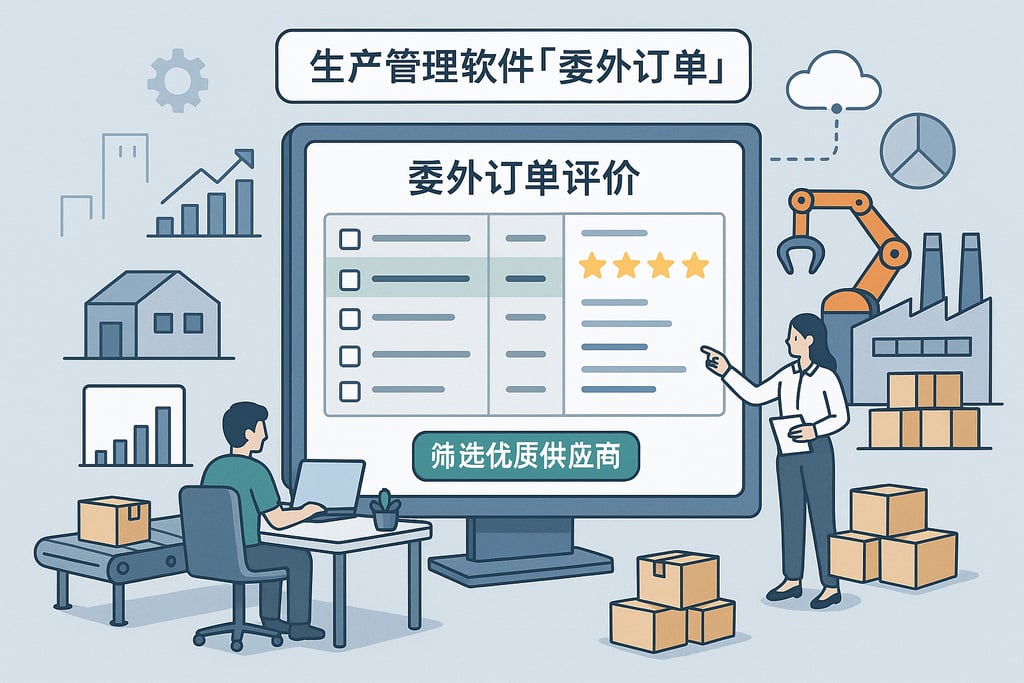 生产管理软件的「委外订单评价」功能，筛选优质供应商