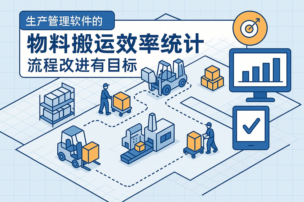 生产管理软件的「物料搬运效率统计」功能，流程改进有目标