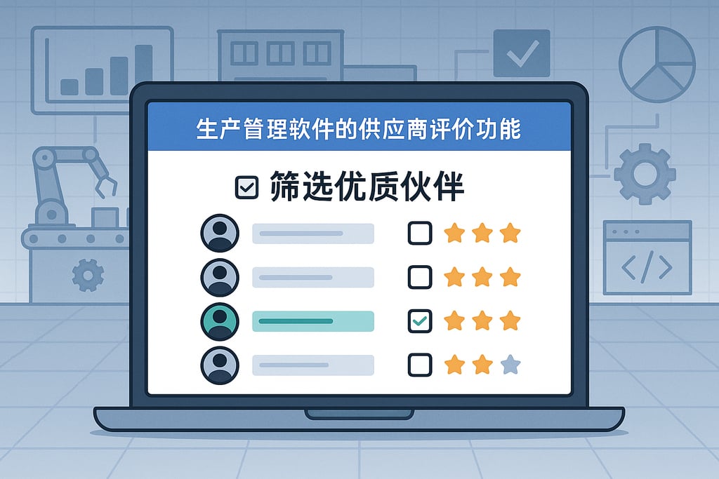 生产管理软件的供应商评价功能，筛选优质伙伴