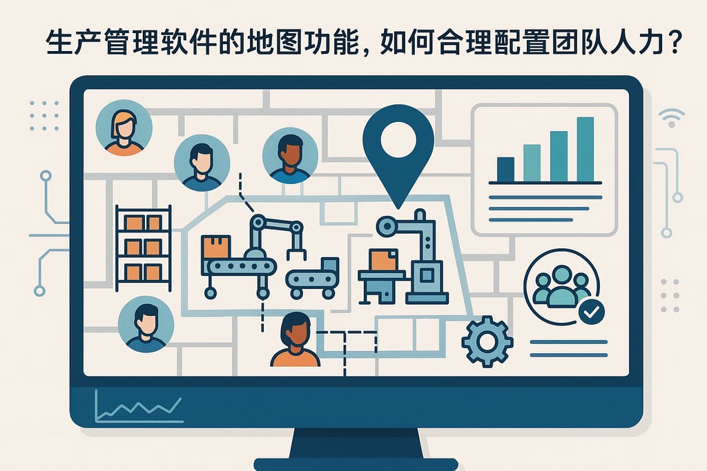 生产管理软件的地图功能，如何合理配置团队人力？