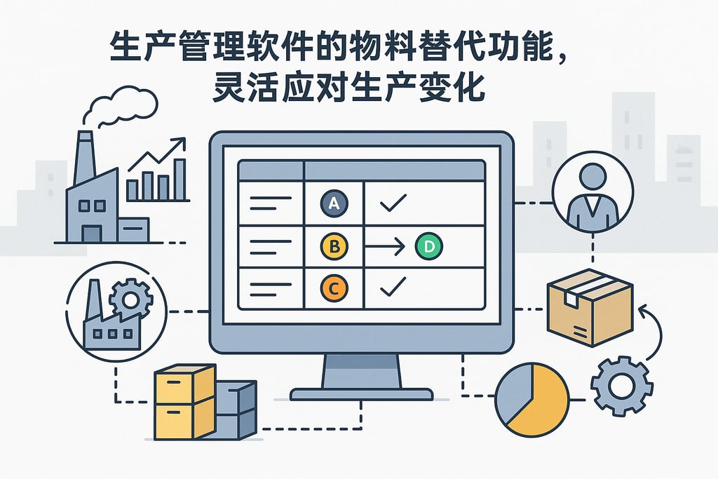 生产管理软件的物料替代功能，灵活应对生产变化
