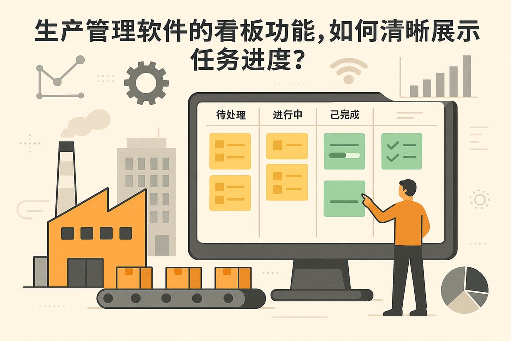 生产管理软件的看板功能，如何清晰展示任务进度？