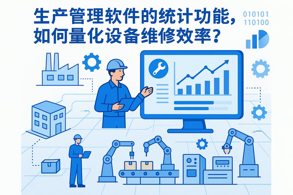 生产管理软件的统计功能，如何量化设备维修效率？