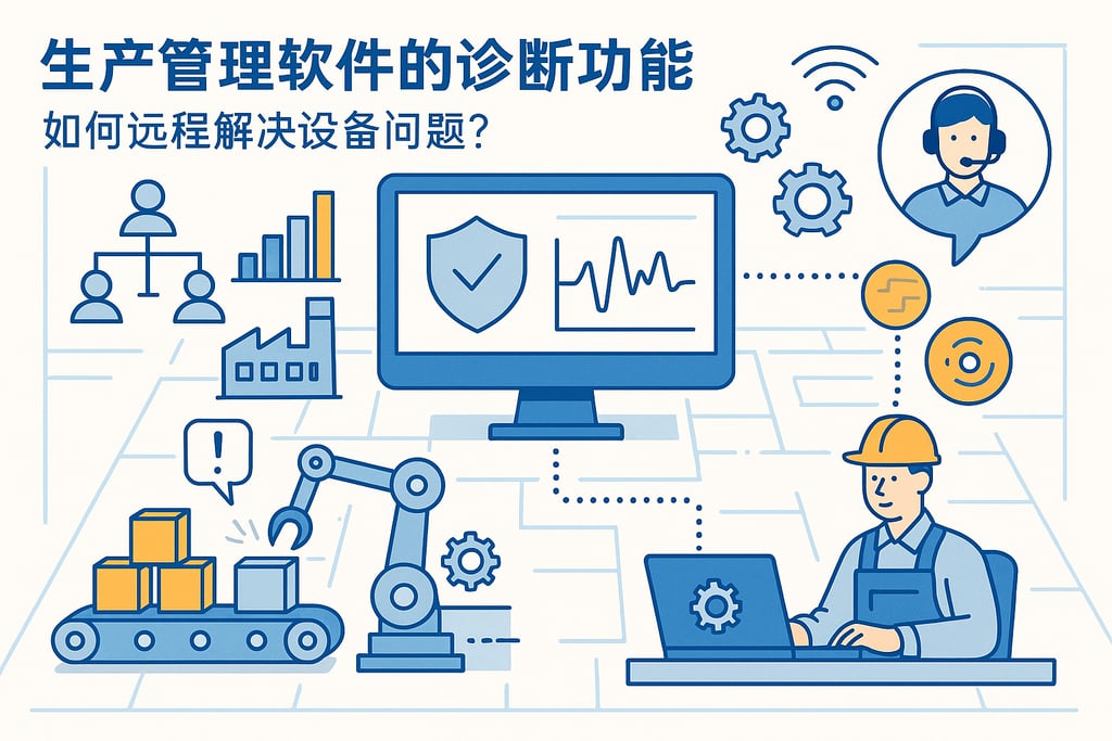 生产管理软件的诊断功能，如何远程解决设备问题？