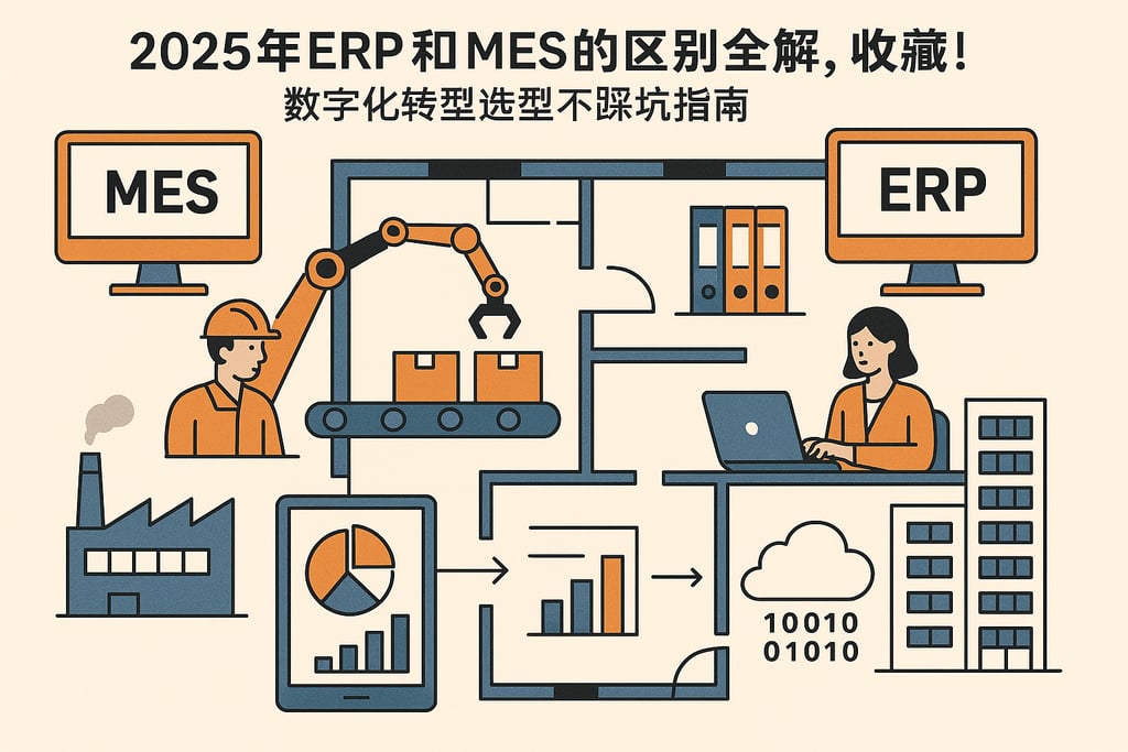 2025年erp和mes的区别全解，收藏！数字化转型选型不踩坑指南