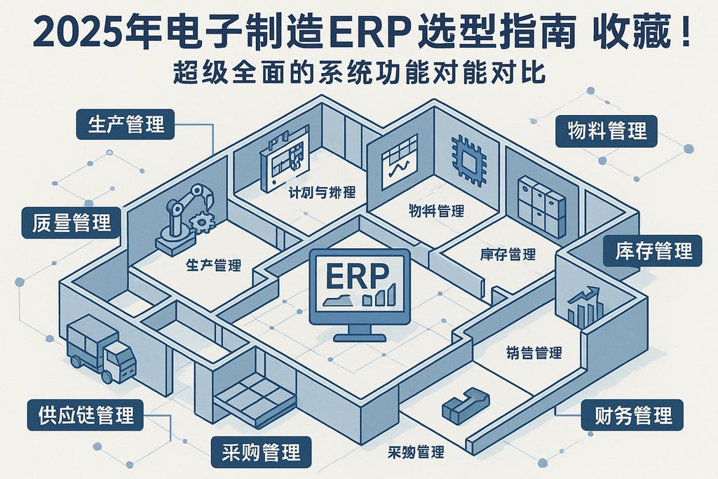 2025年电子制造ERP选型指南，收藏！超级全面的系统功能对比